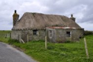 A typical thatched croft cottage.