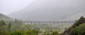The Glenfinnan Viaduct from the top of the Glenfinnan Monument.