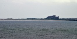 Bamburgh Castle from Lindisfarne.